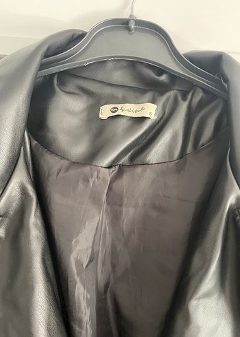 Kadın Siyah Deri Biker Ceket - Görsel 3