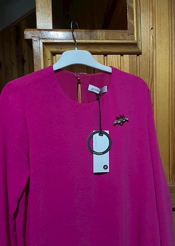 Uzun Kollu Pembe Salaş Tunik - Görsel 5