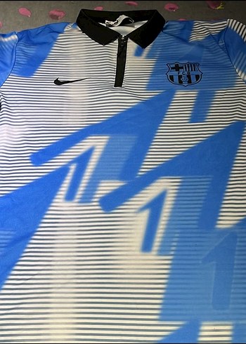 Mavi Baskılı Kısa Kollu Polo Forma