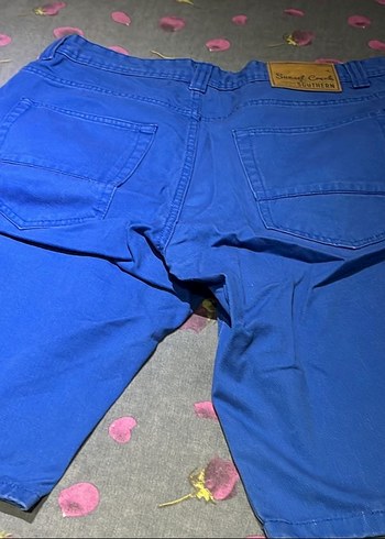 Diğer Erkek Mavi Slim Fit Denim Midi Şort