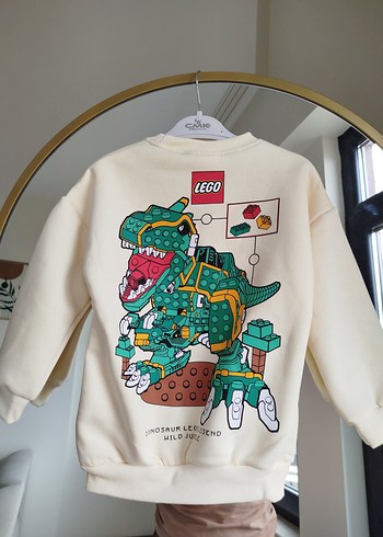 Beyaz Baskılı Erkek Çocuk Sweatshirt - Görsel 2