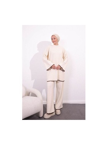 Diger Kadın Midi Çizgili Triko Kazak - Görsel 2