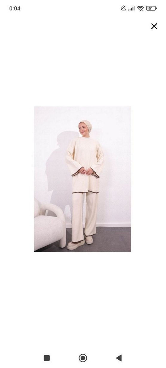 Diger Kadın Midi Çizgili Triko Kazak - Görsel 2