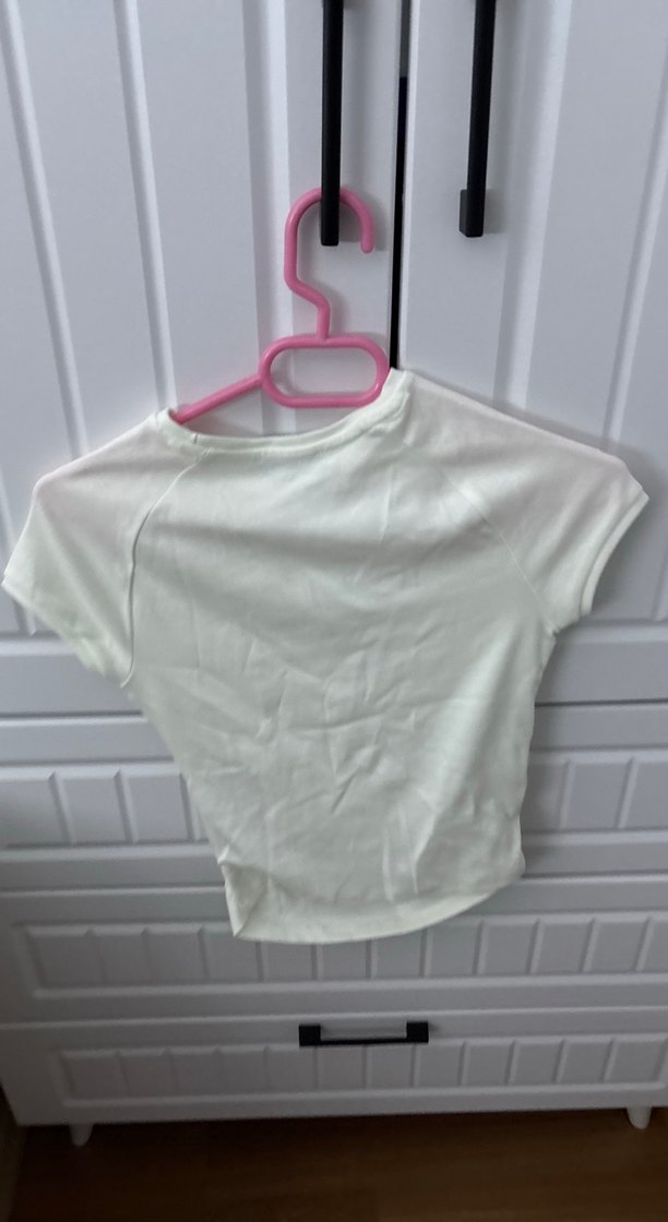 beyaz kısa kollu pamuklu tişört - Görsel 2