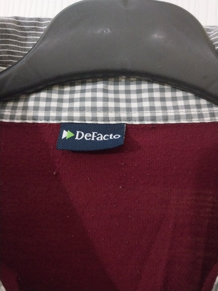 Bordo Gri Çizgili Erkek Polo Tişört - Görsel 5