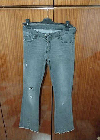 Gri Kadın Denim Pantolon