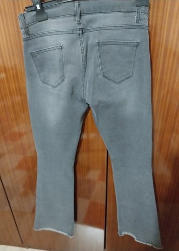 36 Beden gri Renk Gri Kadın Denim Pantolon