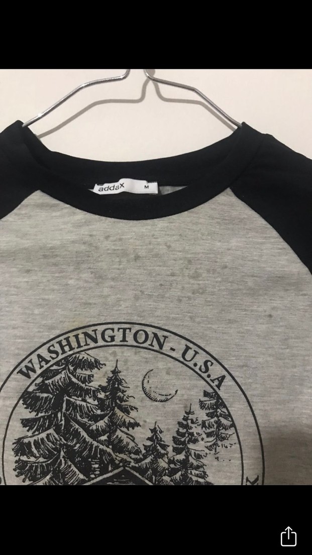 Kadın Gri Baskılı Kısa Kollu Tişört - Görsel 2