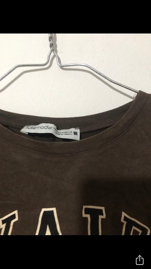 Kahverengi Kısa Kollu Tişört - Görsel 2