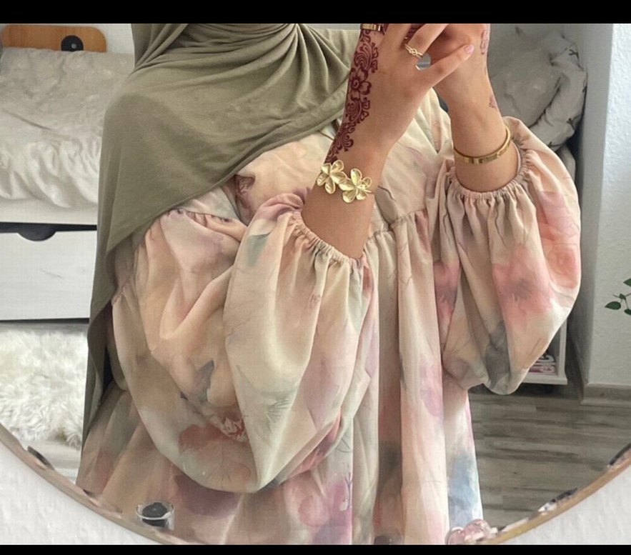 Bej Transparan V Yaka Uzun Kollu Bluz - Görsel 5