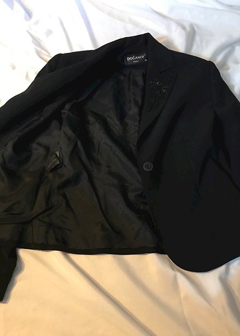 Siyah İşlemeli Kadın Blazer Ceket - Görsel 3