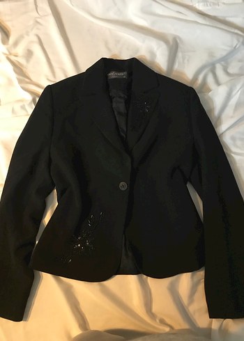 Siyah İşlemeli Kadın Blazer Ceket - Görsel 2