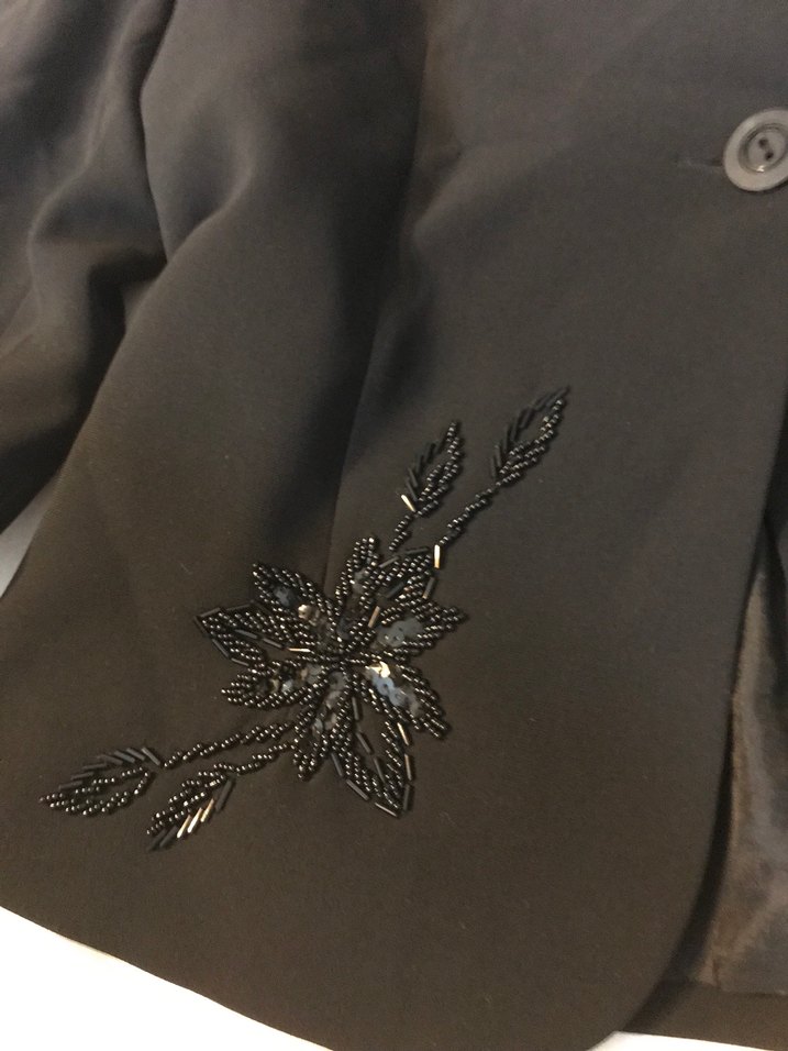 Siyah İşlemeli Kadın Blazer Ceket - Görsel 4