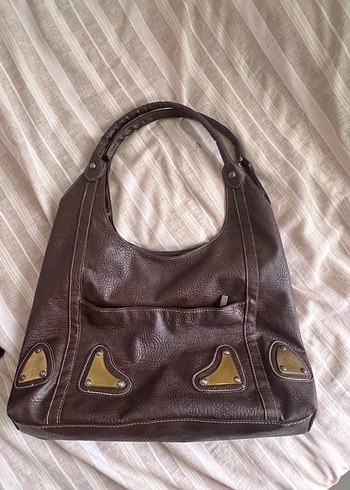 American Vintage Vintage Kahverengi Deri Omuz Cantasi