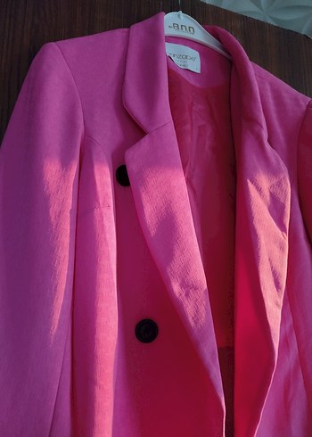 Diğer Düğmeli Pembe Blazer Ceket