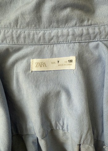Zara Kids Mavi Gömlek | 7-8 Yaş (128 cm) | Pamuk Yumuşak Doku - Görsel 4