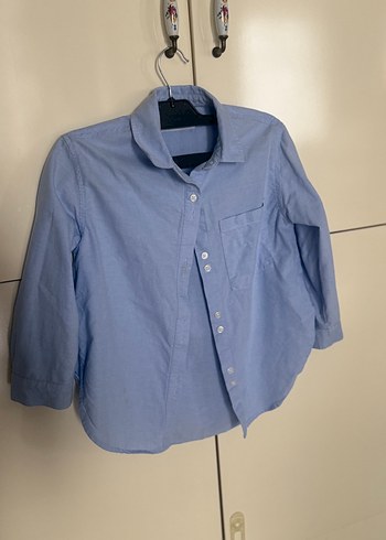 Zara Kids Mavi Gömlek | 7-8 Yaş (128 cm) | Pamuk Yumuşak Doku - Görsel 2