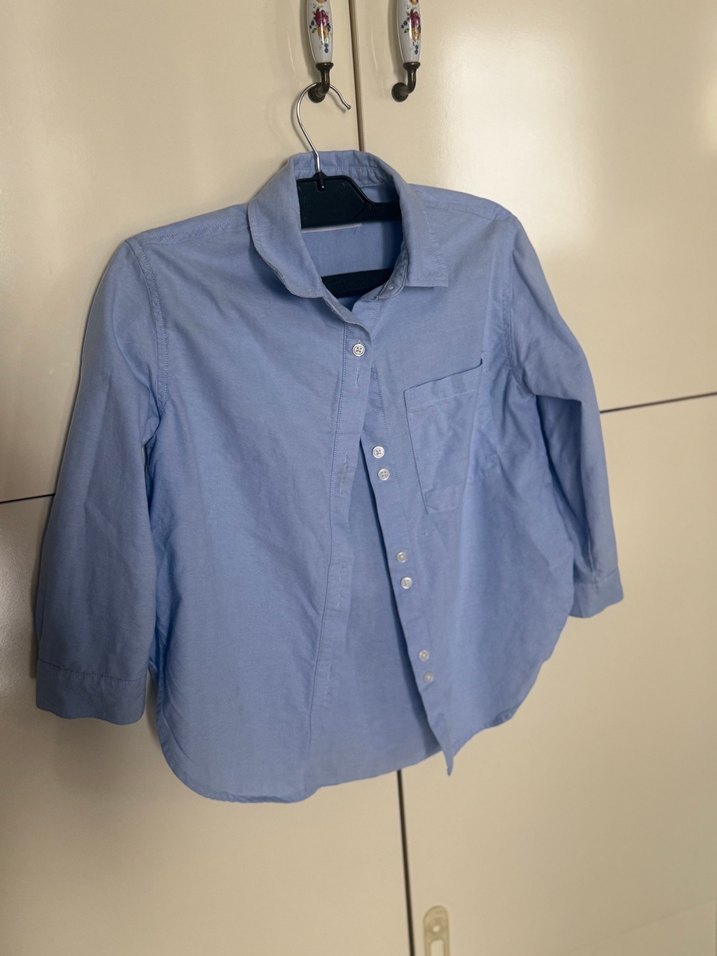 Zara Kids Mavi Gömlek | 7-8 Yaş (128 cm) | Pamuk Yumuşak Doku - Görsel 2