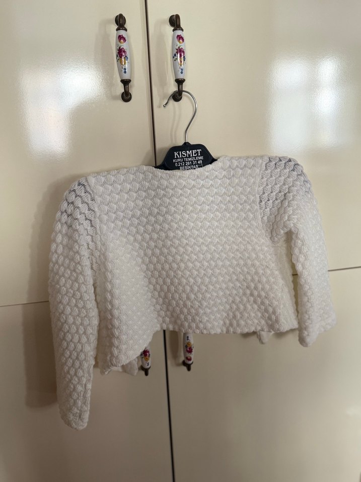 Kız Çocuk Beyaz Triko Bolero 5-6 Yaş / 110-116 cm - Görsel 4