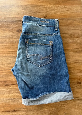 Mavi Denim Şort Yırtık Detaylı Eskitme Mavi  3638 - Görsel 5