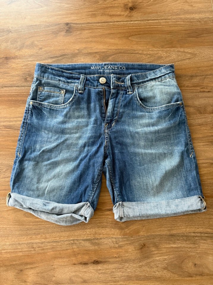 Mavi Denim Şort Yırtık Detaylı Eskitme Mavi  3638 - Görsel 2