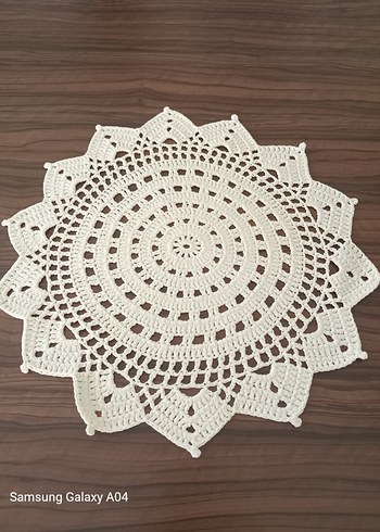 El Örgüsü Koton Yuvarlak Amerikan Servis 40x40  Boho Vintage - Görsel 4