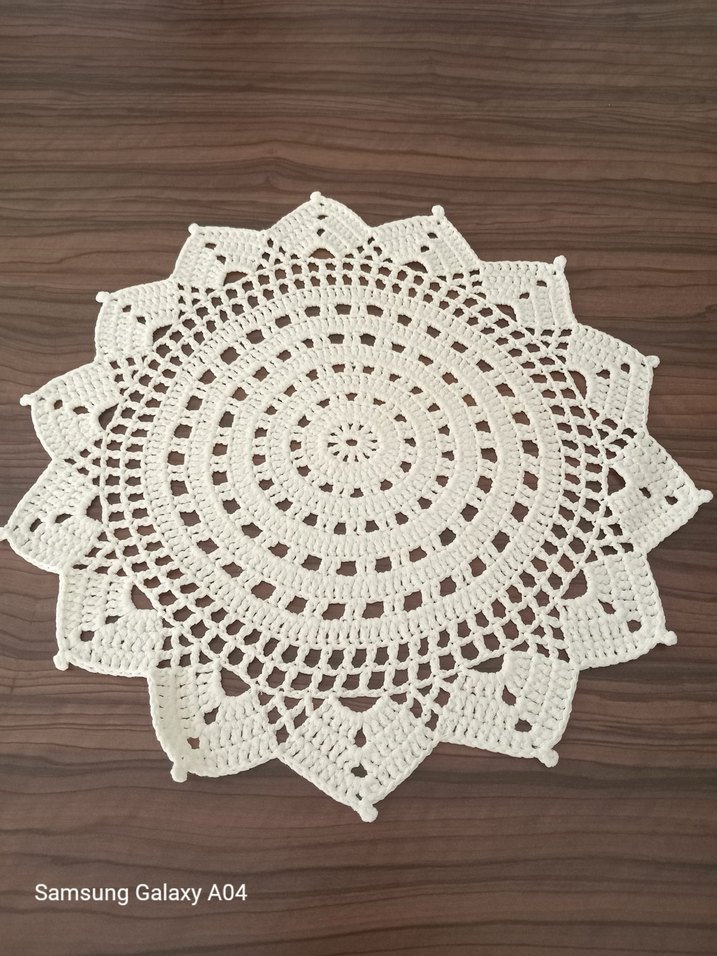 El Örgüsü Koton Yuvarlak Amerikan Servis 40x40  Boho Vintage - Görsel 4