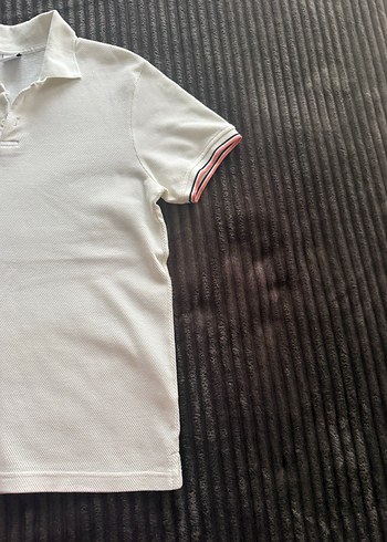 Zara Erkek Beyaz Kısa Kollu Polo Tişört - Görsel 6