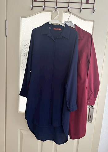 Bordo Uzun Kollu Kadın Tunik - Görsel 2