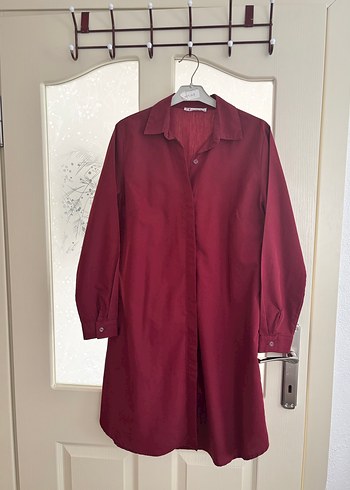 Bordo Uzun Kollu Kadın Tunik - Görsel 3