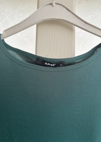 Dantel Detaylı Uzun Kollu Yeşil Hamile Tunik - Görsel 2