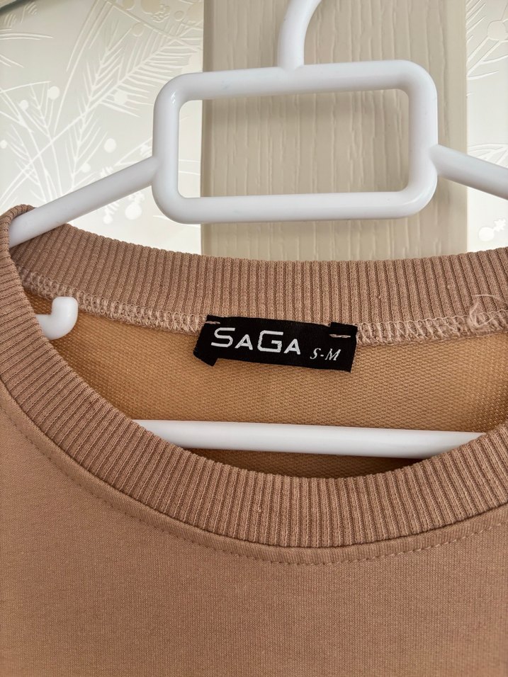 Bej Uzun Kollu Fırfırlı Kadın Tunik - Görsel 2