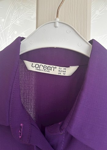 Dantel Detaylı Uzun Kollu Mor Tunik - Görsel 3