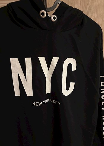 l Beden Siyah NYC Baskılı Sweatshirt