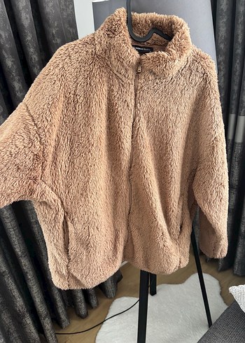 LC Waikiki Kahverengi Peluş Kadın Ceket Yumuşak Kumaş