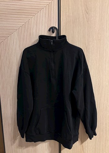 l Beden siyah Renk Siyah Fermuarlı erkek bayan Sweatshirt