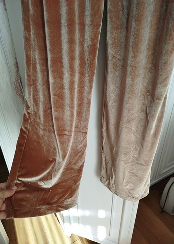 Kahverengi Kadife Kapüşonlu Kadın Ceket - Görsel 5