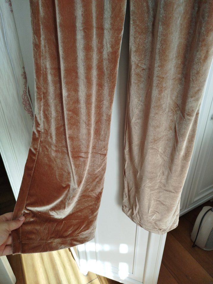 Kahverengi Kadife Kapüşonlu Kadın Ceket - Görsel 5