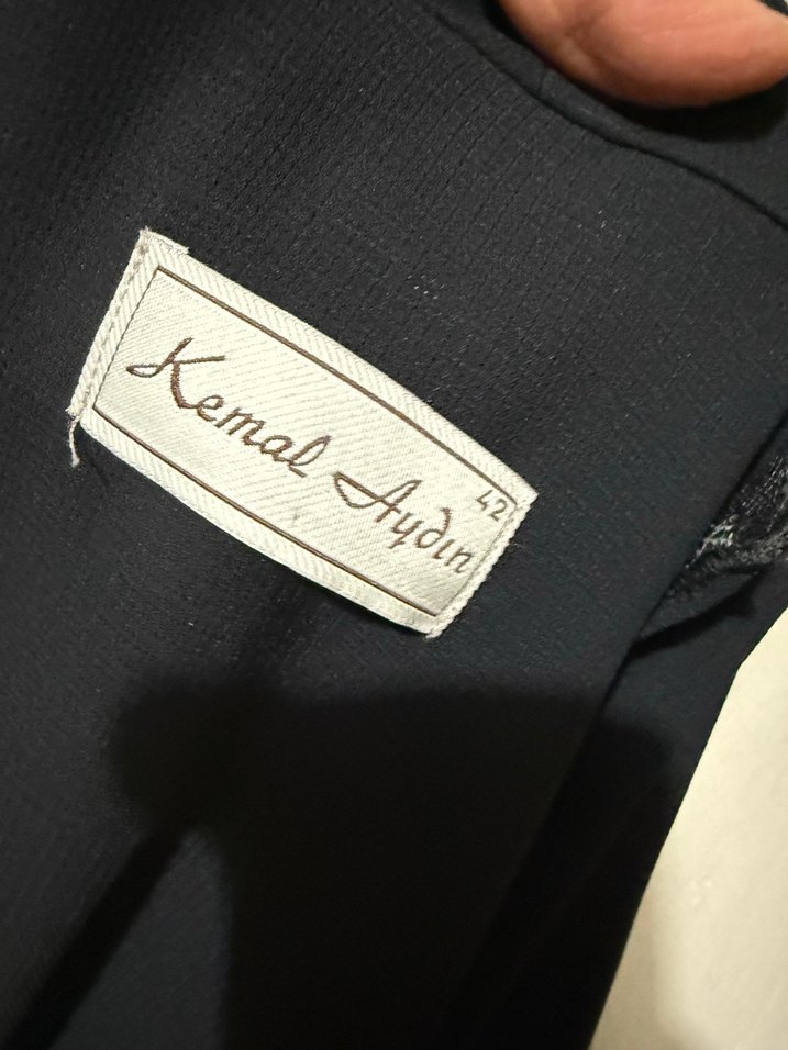 Kadın Siyah Uzun Drapeli Ofis Klasik Kaban - Görsel 3