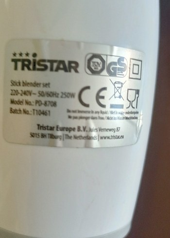  Beden Renk Tristar Beyaz El Blenderı