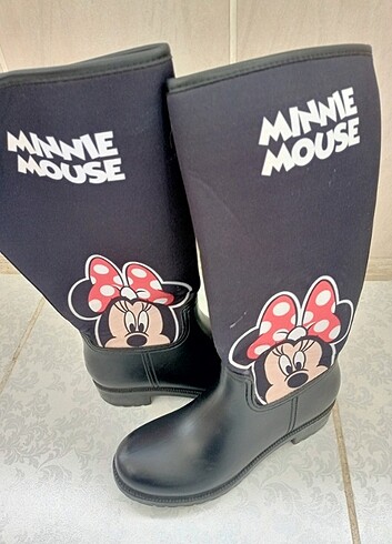 37 nmr,LCW STEPS Minnie Mouse Baskılı Kız Çocuk Yağmur Çizmesi
