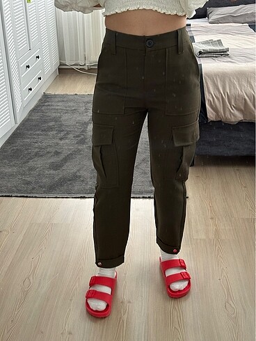 Haki Kumaş Jogger Pantolon