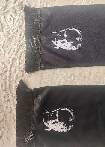 Uzun Siyah Erkek Atkı - Gotik Stil - Görsel 3