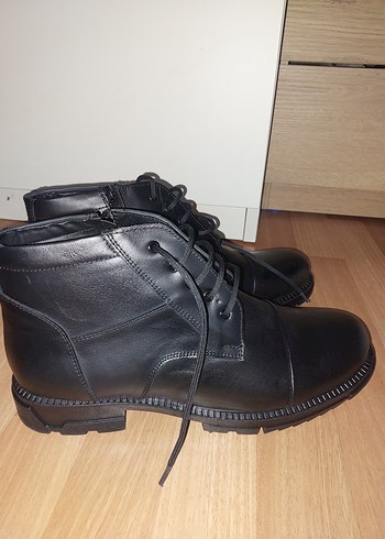 Fermuarlı Siyah Erkek Biker Bot - Görsel 3