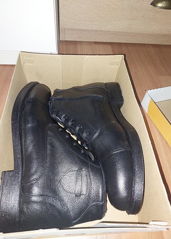 Siyah Deri Erkek Bot - Görsel 2