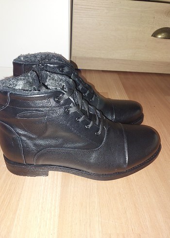 Siyah Deri Erkek Bot - Görsel 5