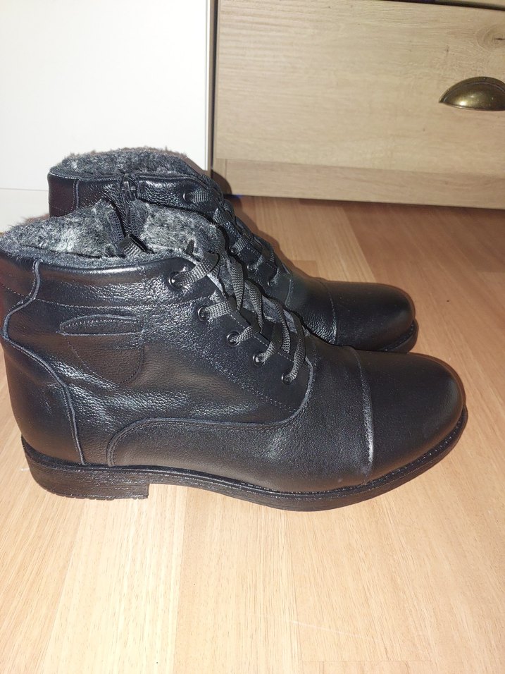 Siyah Deri Erkek Bot - Görsel 5