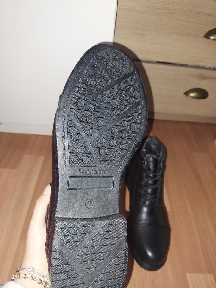 Siyah Deri Erkek Bot - Görsel 4