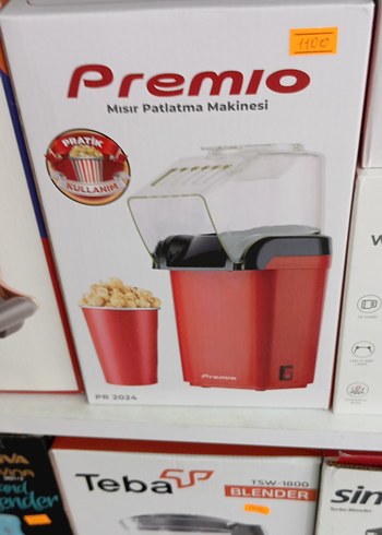 Premio Kırmızı Mısır Patlatma Makinesi