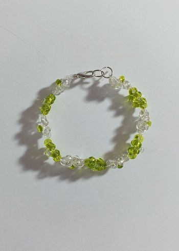 Accessorize Yeşil Çiçekli Boncuk Bileklik
